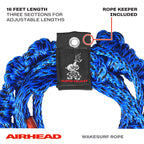 Airhead Wakesurf Rope, 16 Ft. Spiral Braid