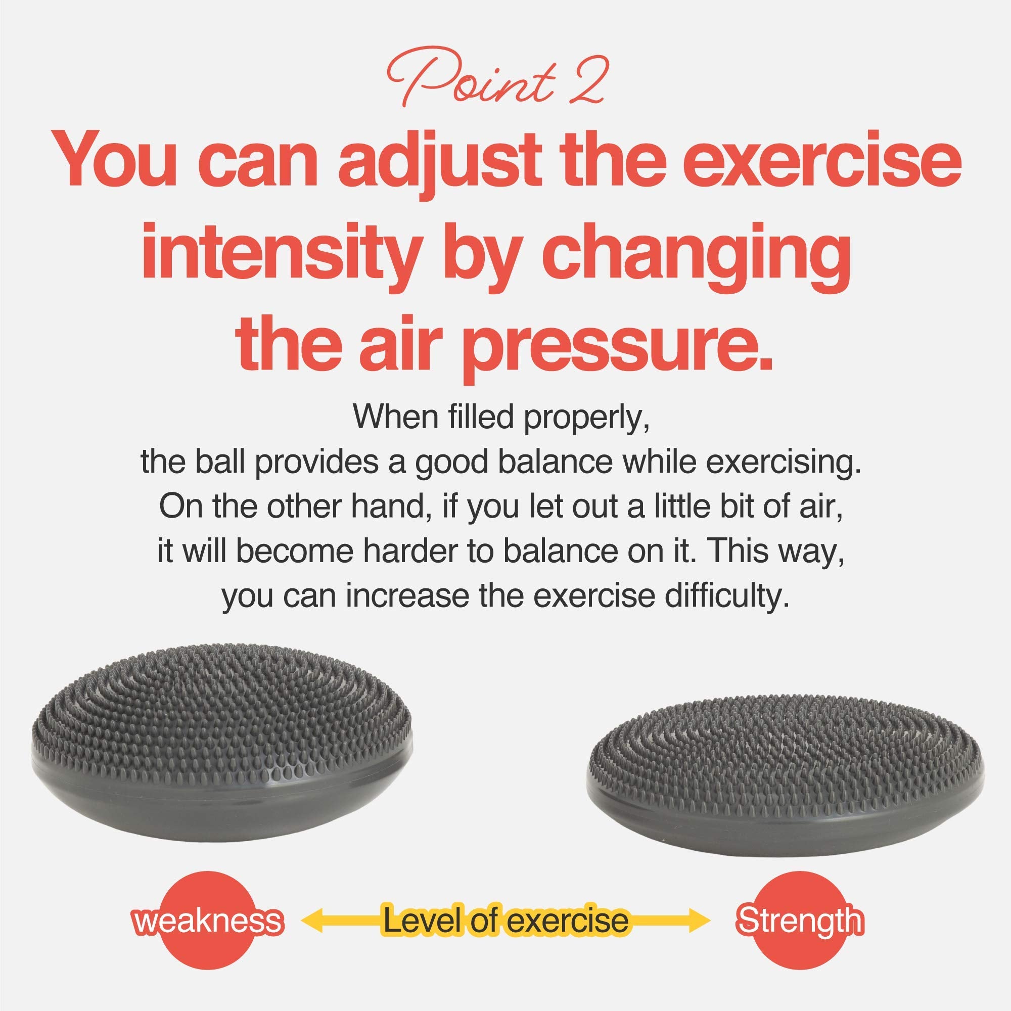 Primasole Balance Disc With Air Pump Wobble Cushion For Stability Workout 2 Pcs Cool Grey Color Pss91Nh021A