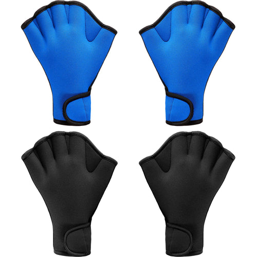 2 Pairs Swimming Gloves Aquatic Swim Training Gloves Neoprene Gloves Webbed Fitness Water Resistance Training Gloves For Swimmin