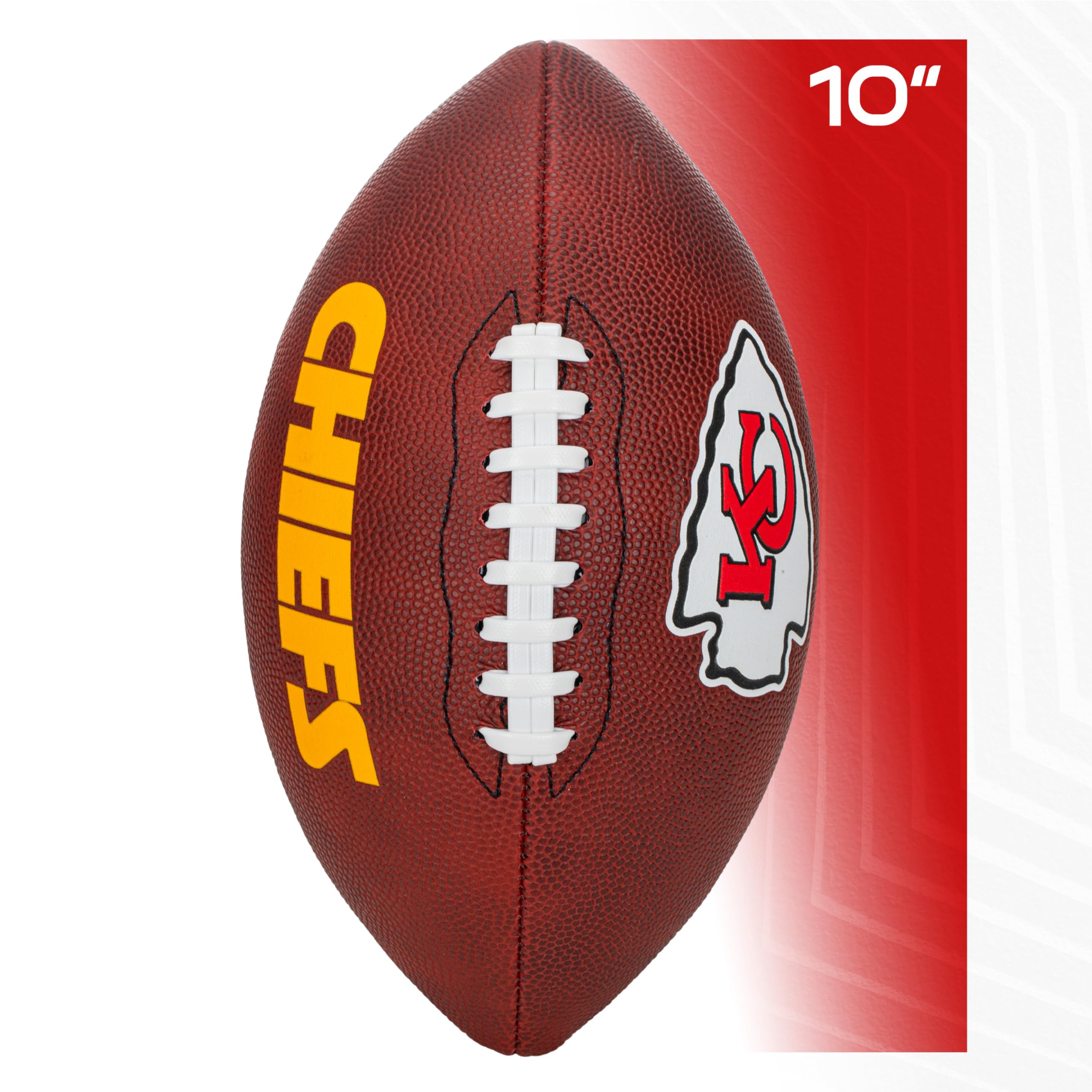 Franklin Sports Nfl Kansa City Chiefs Football - Youth Junior Size Football For Kids - Official Nfl Team Logo + Colors Youth Bal