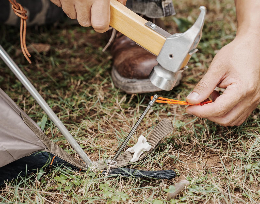 Ibasingo 8Pcs/Lot Titanium Alloy Pegs Camping Tent Stakes Portable Tent Nails For Picnic Hiking Backpacking A-Ti4005P