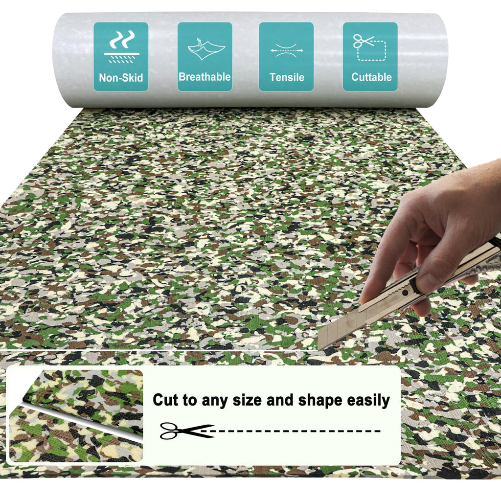 Hjdeck Eva Foam Boat Decking Camo Sheet 47.2''X 16.1'' Camouflage Kayak Flooring Marine Mat With Adhesive, Non Skid Adhesive Mot