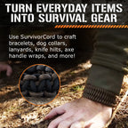 Survivorcord Paracord - From Titan Survival - Patented 620Lb Strength 550 Military Paracord With 3 Strands - Heavy Duty 550 Hank
