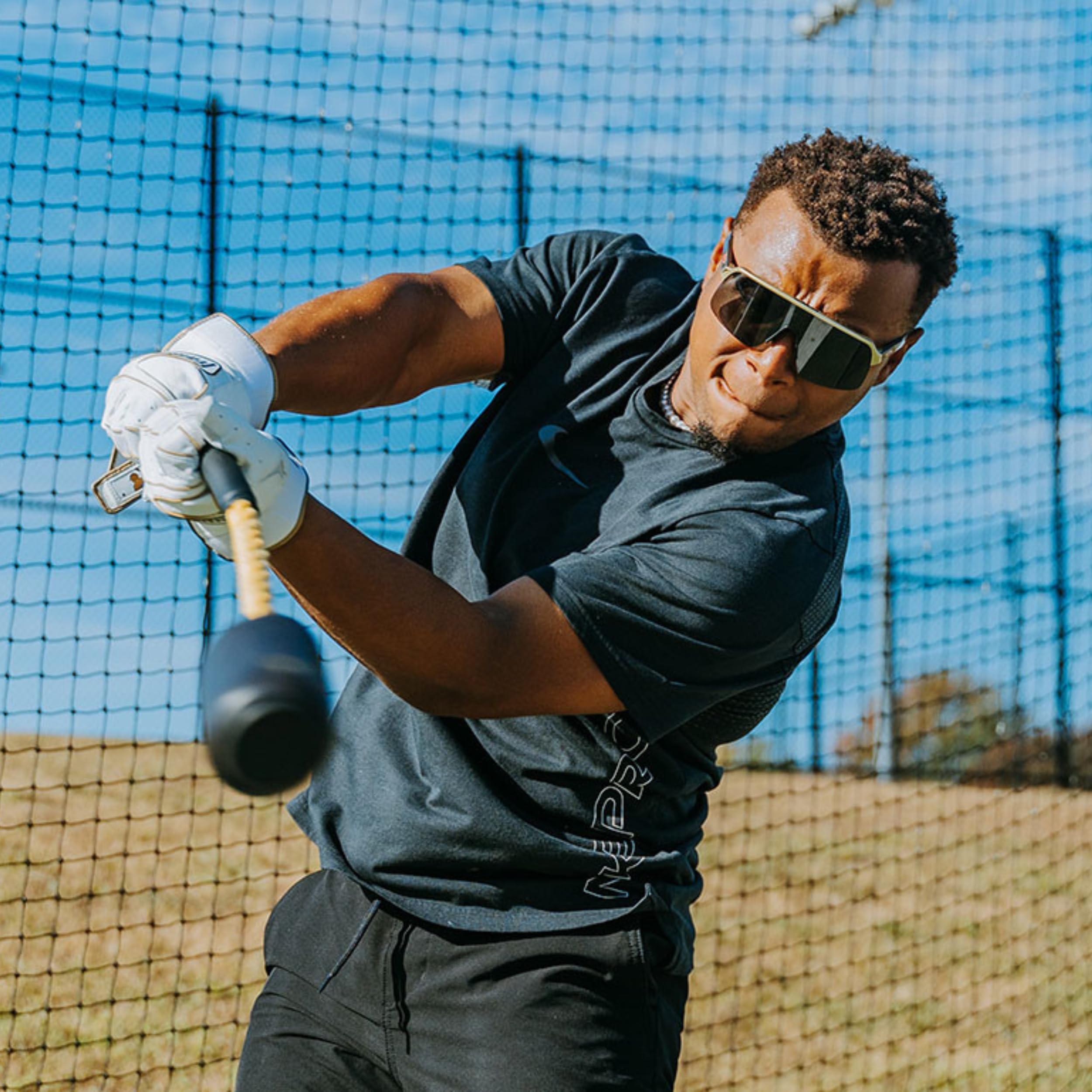 Rope Bat - The Original Patented Rope Bat Swing Trainer w/ 12 Soft Training Balls - Baseball & Softball Swing Trainer, Training