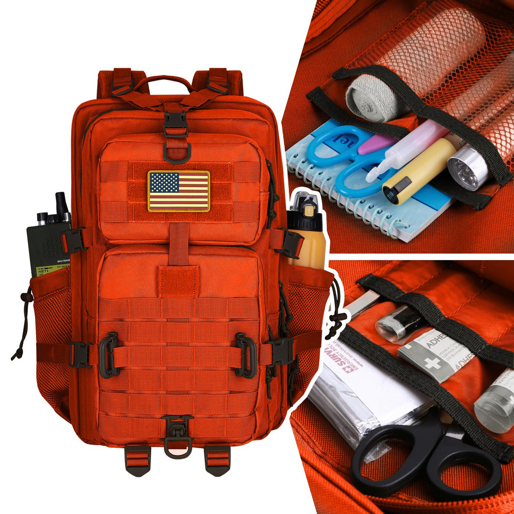 Hannibal Tactical 45L Molle Assault Pack, Tactical Backpack Military Army Camping Rucksack With Bottle Holder, 3-Day Pack Trip W