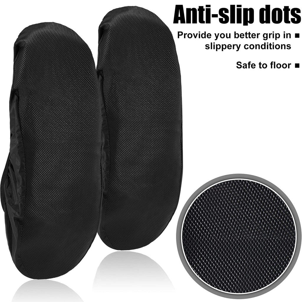 Satinior 2 Pairs Black Bowling Shoe Covers Non-Slip Bowling Shoe Covers Shoe Protector Covers For Bowling Adults (M)