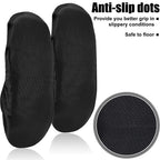 Satinior 2 Pairs Black Bowling Shoe Covers Non-Slip Bowling Shoe Covers Shoe Protector Covers For Bowling Adults (M)