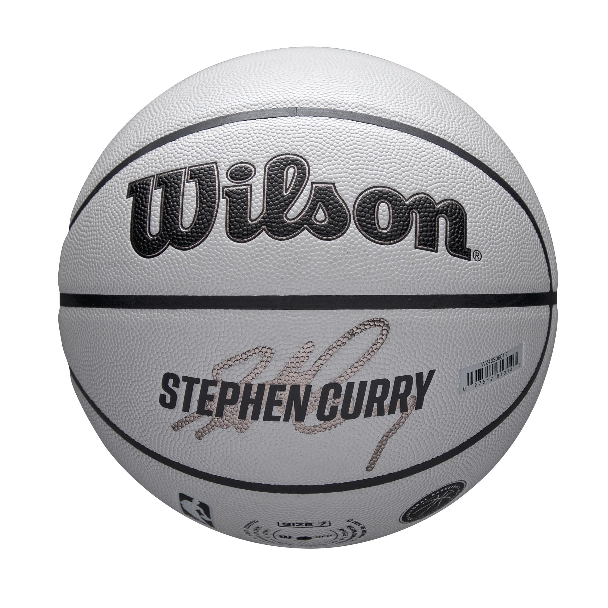 WILSON NBA Player Icon UV Basketball - Stephen Curry, Size 7-29.5