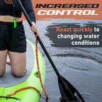 Gradient Fitness 2 Pack Kayak Paddle Leash, 5-8 Feet Stretchable Strap With Carabiner Secure Leash Lanyard Rope For Sup, Kayak,