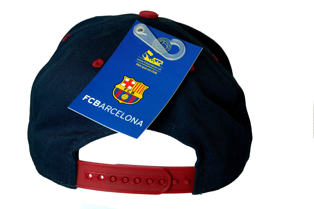 Compatible With Youth Kid Size Fc Barcelona Authentic Official Licensed Soccer Cap, Fcb One Size -020