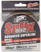 Sufix 832 Advanced Superline Braid, Hi-Vis Yellow, 20-Pound/300-Yard Spool (660-120Y)