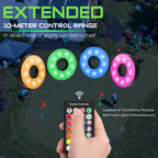 Kingtop Rechargeable Led Golf Hole Light - Waterproof, Focused Illumination Lens, Remote-Controller, Perfect For Backyard Night