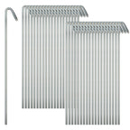 Ram-Pro 40-Piece Tent Garden Stakes Heavy Duty, Galvanized Steel Pegs Rust-Free Garden Edging Fence Hook, Landscape Pins  For Ou