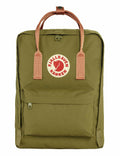 Fjllrven Kanken Backpack - Durable Vinylon Fabric, Water-Resistant, Classic Design - School, Travel, Foliage Green/Peach Sand