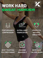 Kewlioo Women'S Heat Trapping Zipper Sweat Enhancing Vest - Comfortable Sauna Suit Shirt Jacket Vest - Sweat Compression Top Sha