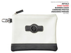 Clip Wipes Golf Pouch Custom Logo  Personalized Logo Zipper Golf Accessories Pouch (White)