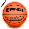 AND1 Nitegame LED Light Up Basketball - Impact Activated Glow in The Dark Basketball - Regulation Size 7 (29.5 inches), for Outd