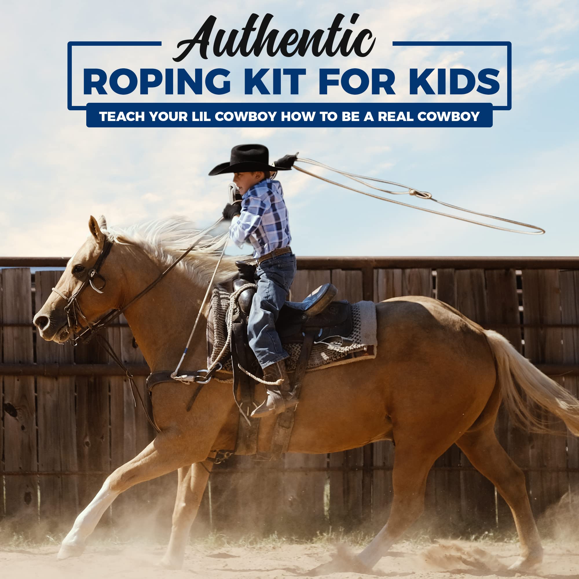 Colorado Saddlery The Junior Roping Kit Complete Kids Rodeo Set Practice Dummy Steer Head, Rope, Gloves, Stakes Durable Training