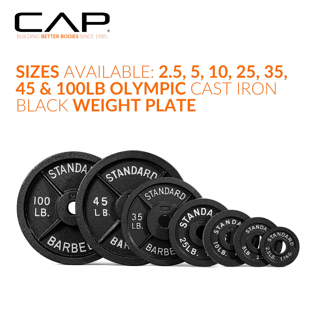 CAP Barbell 2-Inch Olympic Grip Plate, 25-Pounds