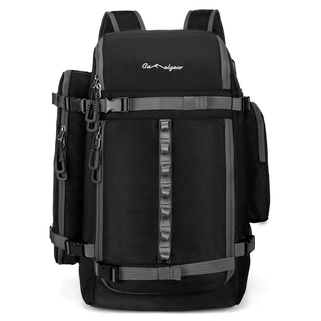 65L Ski Boot Bag,Large Travel Backpack For Women Men, Snowboard Bags,Durable Waterproof 1680D Nylon Padded Ski Boot Backpack For