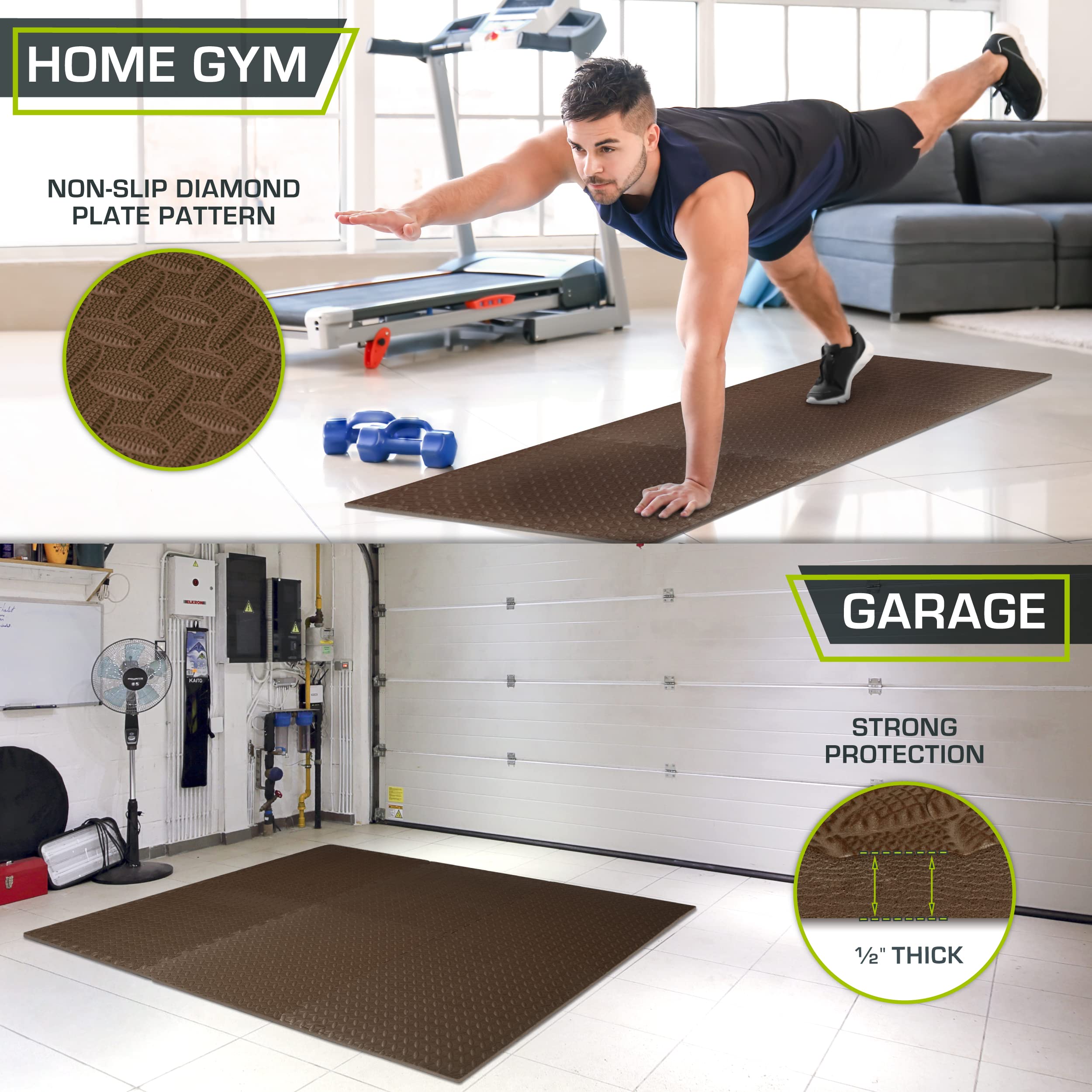 Prosourcefit Puzzle Exercise Mat     In, Eva Interlocking Foam Floor Tiles For Home Gym, Mat For Home Workout Equipment, Floor P