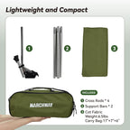 Marchway Lightweight Folding Tent Camping Cot Bed With Lever Lock, Easy Setup Portable Compact For Outdoor Travel, Hunting, Hiki