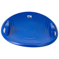 Franklin Sports Kids Saucer Sled - Arctic Trails Round Plastic Snow Sled For Kids - Single Rider 1 Person - Heavy Duty Plastic S