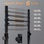 Sportsroyals Dip Bar, Adjustable Parallel Bars For Home Use, Dip Station With 6 Height Level & 1200Lbs Weight Limit
