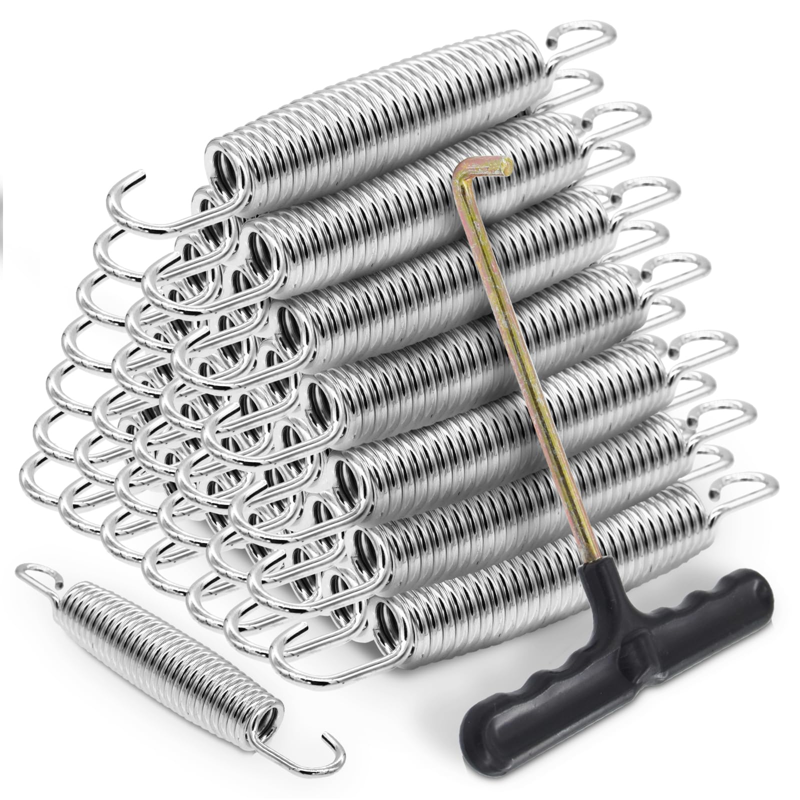 72 Pieces Trampoline Springs Replacement 5.5 Inch Trampoline Springs With T-Hook Heavy Duty Stainless Steel Trampoline Springs M