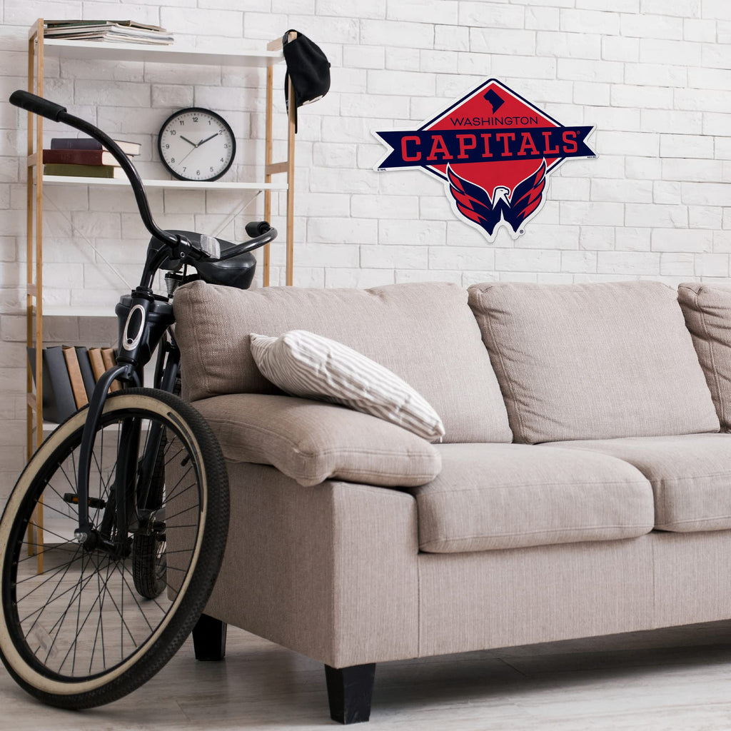 Rico Industries Nhl Washington Capitals Diamond Shape Cut Pennant - Home And Living Room D  Cor - Soft Felt Ez To Hang