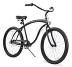 Firmstrong Bruiser Man 3-Speed Beach Cruiser Bicycle, 26-Inch, Matte Black,15154