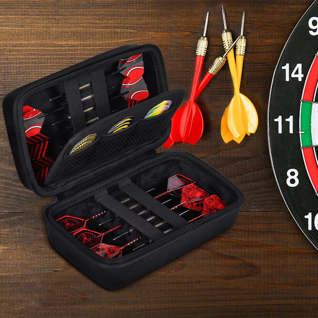 Co2Crea Hard Case Compatible With Steel Tip Or Soft Tip Darts, Holds 12 Darts And Extra Accessories, Built-In Storage Tubes And