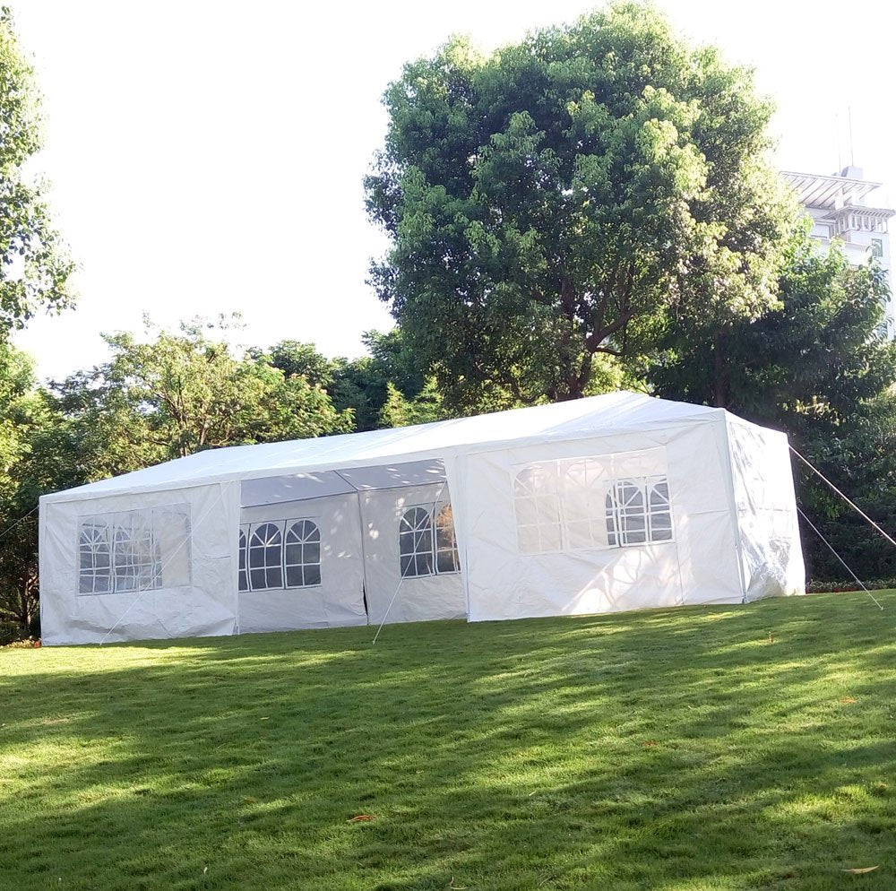Thxbyebye Wedding Party Tent 3 X 9M Outdoor White Canopy Screen Sun Shelters Houses Gazebos Heavy Duty With 3 Removable Sides Si
