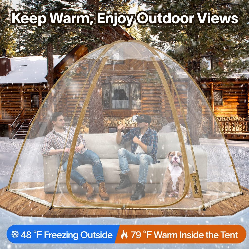 Eighteentek Sports Tent Screen House Room Greenhouse Camping Tent Canopy Gazebos 4-6 Person For Patios Large Oversize Weatherpro