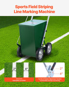 Vevor 50 Lbs Dry Line Marker For Baseball & Softball, Adjustable 2 Or 4 Inch Chalk Line Machine, Wheeled With Rubber Handle, Lar