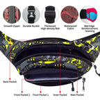 Nsyoomh Fanny Pack For Women & Men, 5-Zipper Pockets Water Resistant Practical Waist Bag, For Outdoor Running Cycling Sports Tra