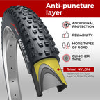 Fincci Maori Pair 27.5 X 2.35 Foldable Mountain Bike Tire 60-584 60 Tpi With Nylon Protection For Mountain Enduro Mtb Hybrid Bic