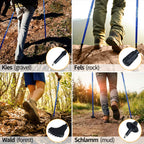 Covacure Trekking Poles Collapsible Hiking - Aluminum Alloy 7075 Sticks With Quick Lock System, Telescopic, Collapsible, Ultrali