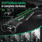 4K Night Vision Binoculars For Adults,Night Vision Goggles For Helmet(1312Ft),8X Digital Zoom,7-Level Infrared Adjustment For Ca