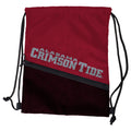 Logo Brands NCAA Alabama Crimson Tide Tilt Backsack - Water Resistant Drawstring Bag with Dual Strap Closure, Zipper Mesh Pocket