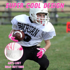 AIGEVTURE Youth Football Gloves Kid Receiver Gloves Boys Girls Unmatched Grip Great Gift (Hot Pink, Youth S)