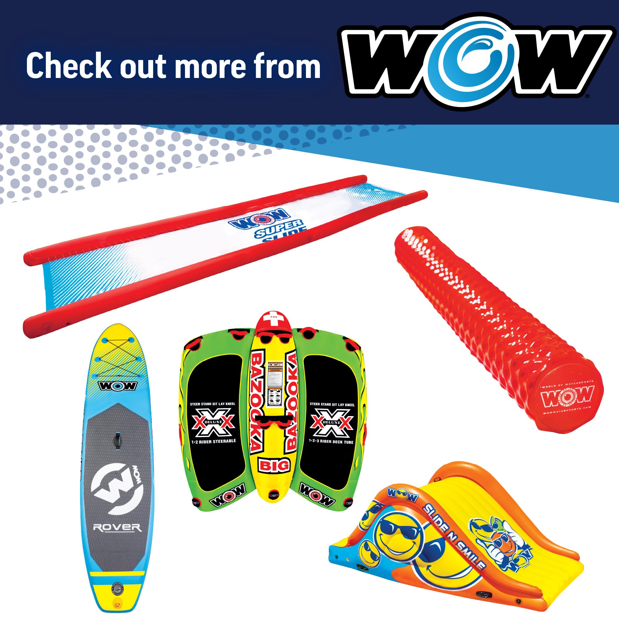 Wow World Of Watersports Red/White Heavy Duty 1 2 3 Or 4 Person 4K Tow Harness Rope For Boating, 11-3030