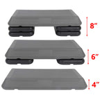 Homgarden 28.15'' Adjustable Workout Aerobic Stepper In Fitness & Exercise Step Platform Trainer Stepper W/4 Risers Adjust 4'' -
