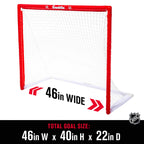 Franklin Sports Nhl Youth Street Hockey Set - (2) Kids Junior Hockey Sticks, Pvc Goal + Roller Hockey Ball Included - Indoor + O