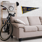 Rico Industries Nba Basketball Denver Nuggets Personalized - Custom 12'' X 30'' Soft Felt Pennant - Ez To Hang