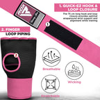 Rdx Gel Boxing Hand Wraps Inner Gloves Men Women, Quick 75Cm Long Wrist Straps, Elasticated Padded Fist Under Mitts Protection,