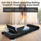 Deerrun Walking Pad, 2024 Upgrade Smart Under Desk Treadmill, Led Display & App/Remote Control, Treadmills For Home, Low Noise K