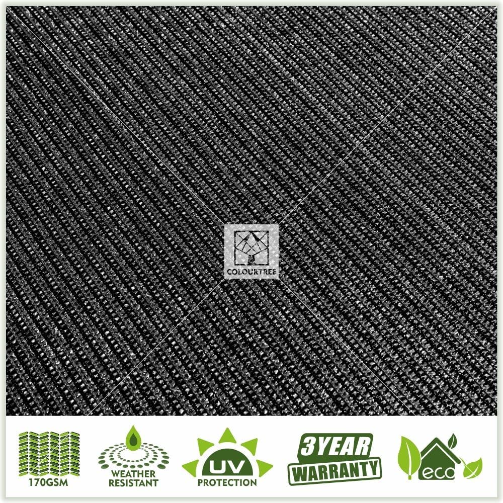 Colourtree Customized Size Fence Screen Privacy Screen Black 8 X 137 - Commercial Grade 170 Gsm - Heavy Duty - 3 Years Warranty