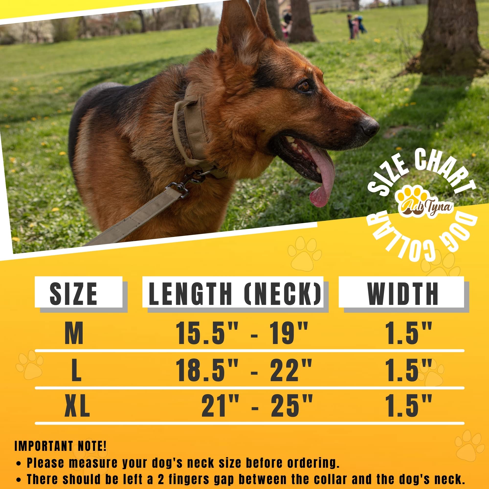 Adityna Heavy-Duty Tactical Dog Collar With Handle - Red Dog Collar For Extra-Large Dogs - Wide, Thick, Adjustable, Soft Padded