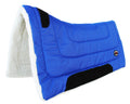 Challenger Horse 28''X30'' Western Contoured Faux Fur Padded Saddle Pad Royal Blue 39143Bl
